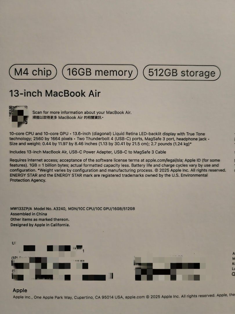 Brand New Apple MacBook Air 13" (M4 chip), Computers & Tech, Laptops
