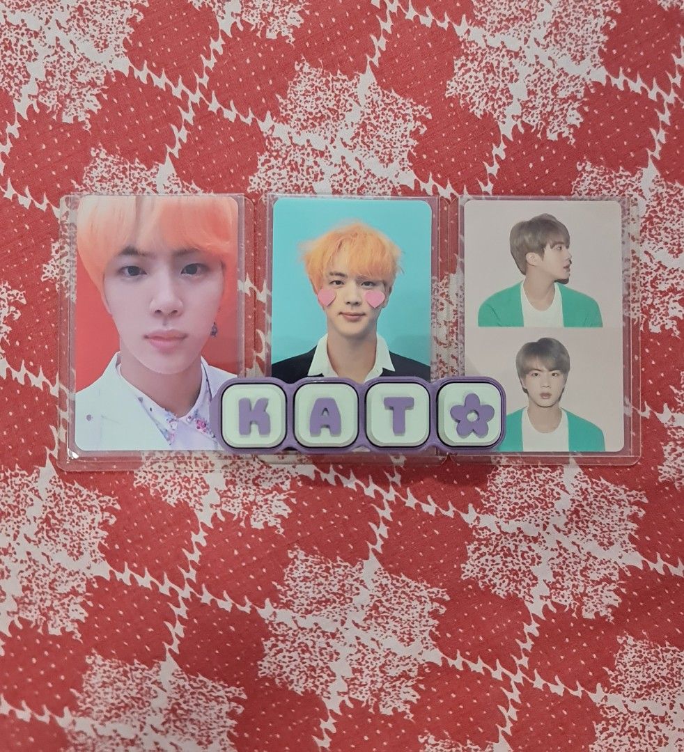 BTS Jin Photocards - Love Yourself ANSWER & MOTS: Persona (Category: K-Wave Merchandise) located in Cavite. Submitted by katdsj (Listing ID 1451053271, Image 1). Description: Love Yourself Answer S & F MOTS: P Ver 1 & 3.