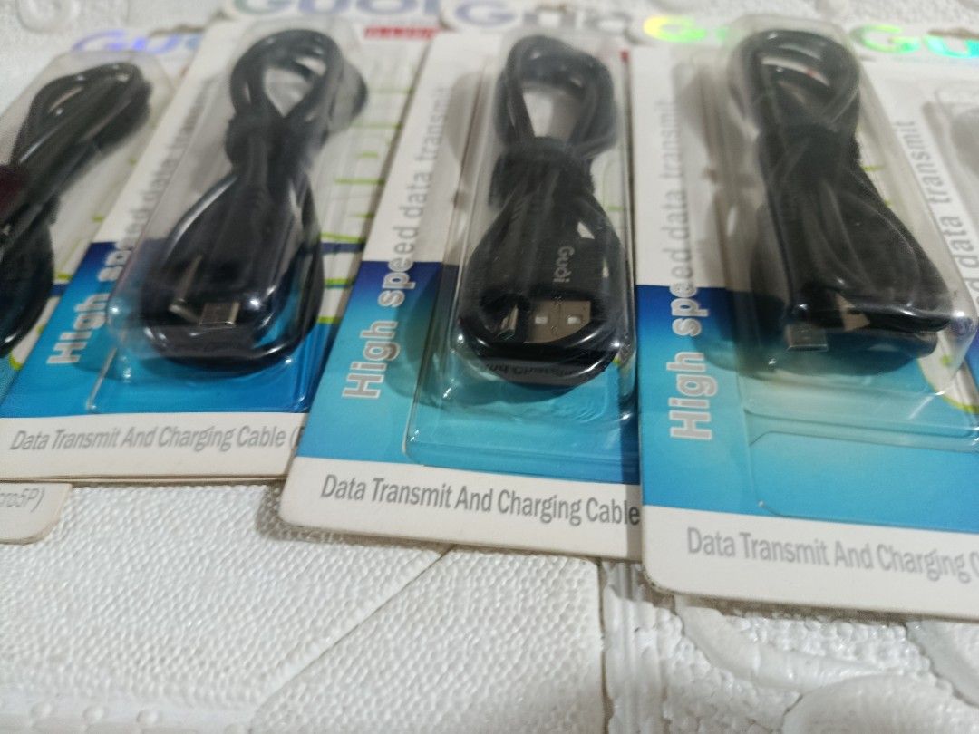 Take it All Gudi USB Data Transmit and Charging Cable - Micro USB and Mini USB (Category: Cables & Adaptors) located in Quezon City. Submitted by truephoenix.16cee3 (Listing ID 1451099267, Image 3). Description: - Gudi Micro USB Cables and Mini USB Cables - High-speed data transmission - Fast charging capability - Available in black and white colors Condition: new Get it all bundle Package includes: 4pcs. x micro USB 2pcs. x mini USB total 6pcs o