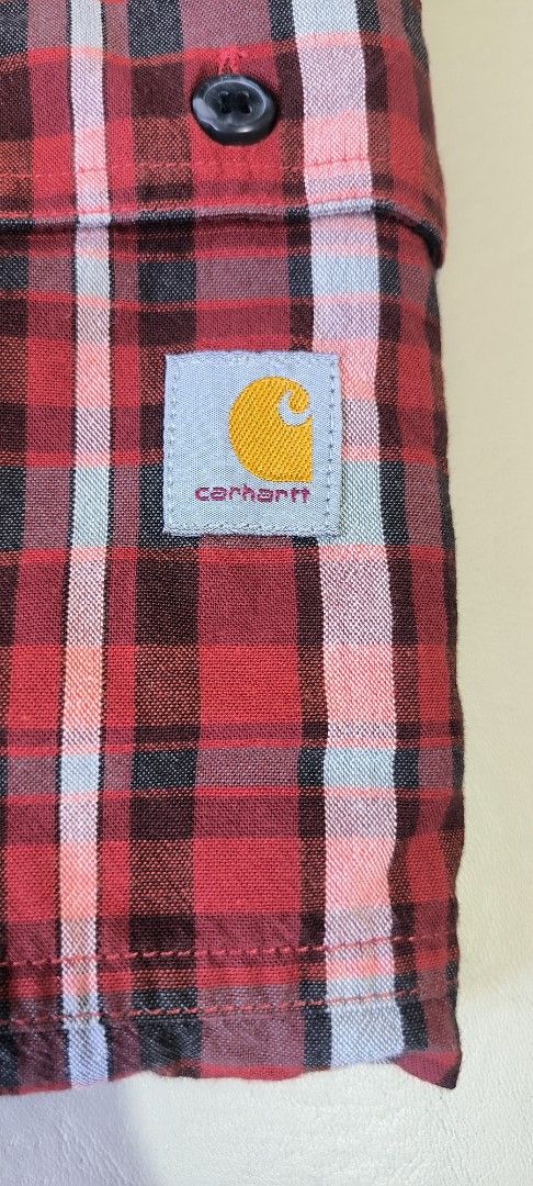 Carhartt Men's Plaid Short Sleeve Button Up (Category: Tshirts & Polo Shirts ) located in Manila. Submitted by itsmelawrence (Listing ID 1450936984, Image 3). Description: legit carhartt botton up both XL size 25.6 width 31 lenght 500 each or askpak 800.