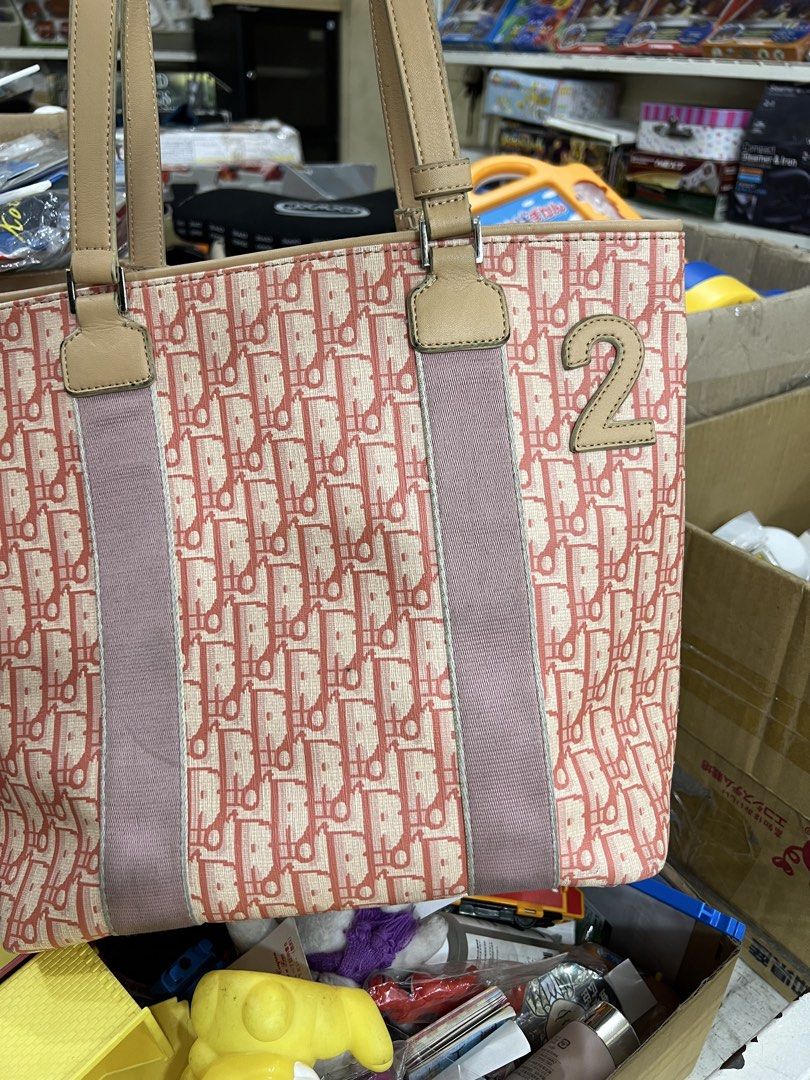 Christian Dior Trotter "No. 2" canvas (Category: Luxury Bags & Wallets) located in Bacolod City. Submitted by novymae23 (Listing ID 1450968697, Image 2). Description: Christian Dior Trotter "No. 2" canvas tote size medium excellent condition.