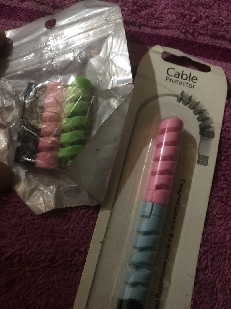 Spiral Cable Protector charger earphones 2 pcs (Category: Chargers & Cables) located in Marikina City. Submitted by theconstantdeclutterer (Listing ID 1451044262, Image 3). Description: Price is for 2 pcs P99 or 4 pcs P198 Spiral cable protector for your phone charger, laptop cord or corded earphones etc. Random Color. Get this now!.