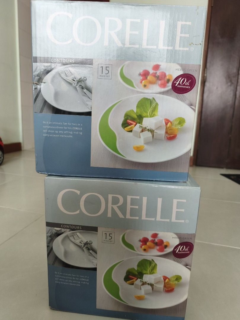 Corelle Contours 15-Piece Dinnerware Set - Made in USA