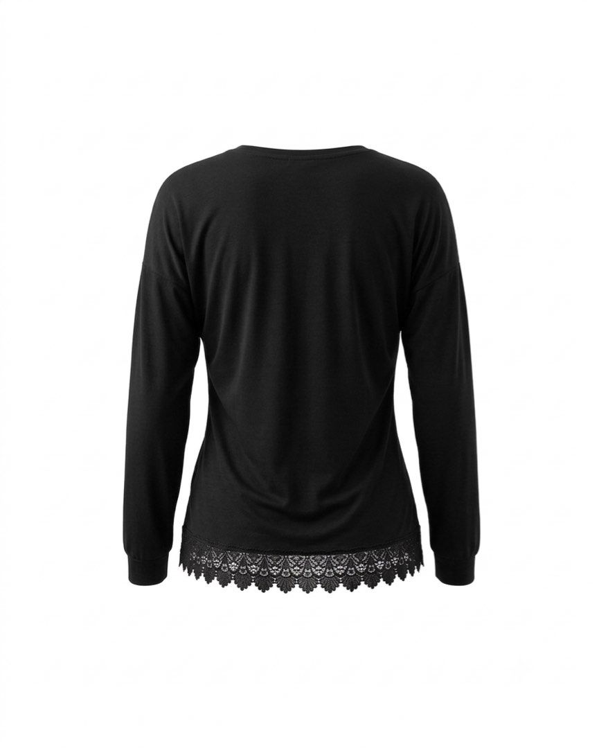 Crissa Lace Hem Long Sleeve Top (Category: Coats, Jackets and Outerwear) located in San Jose. Submitted by paudrobe (Listing ID 1450936625, Image 2). Description: .