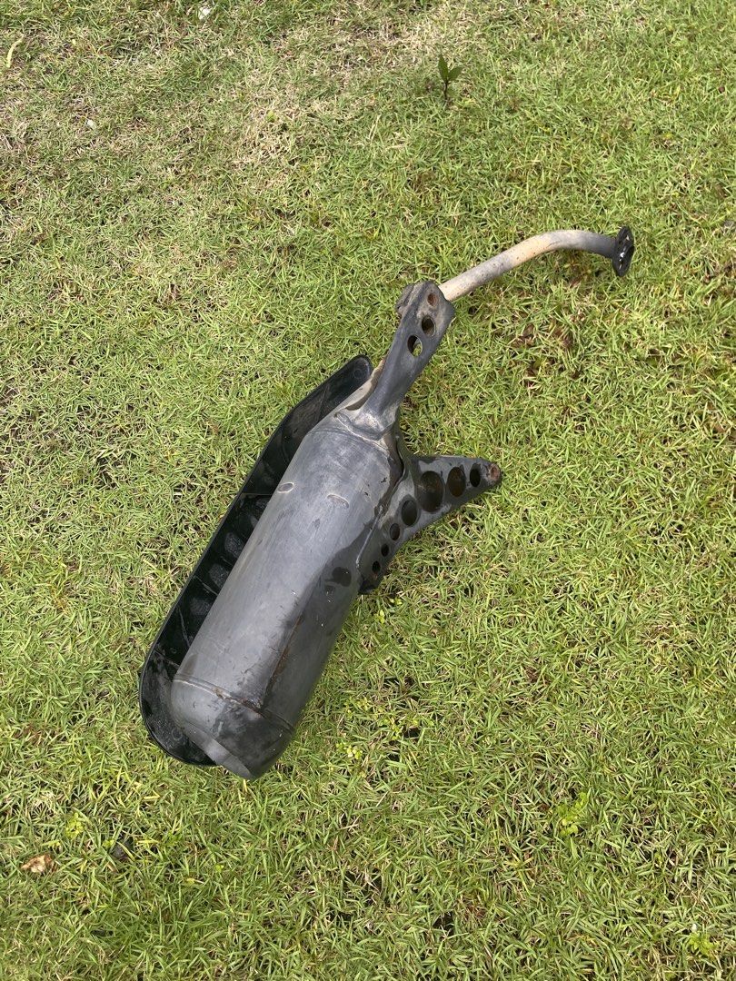 Fazzio Exhaust Muffler Stock Pipe (Category: Construction & Building Materials) located in San Pablo. Submitted by gcollects.gallery (Listing ID 1450958045, Image 3). Description: - Used motorcycle exhaust muffler - Mounting bracket is intact - Removed from a working motorcycle - Sold as is.