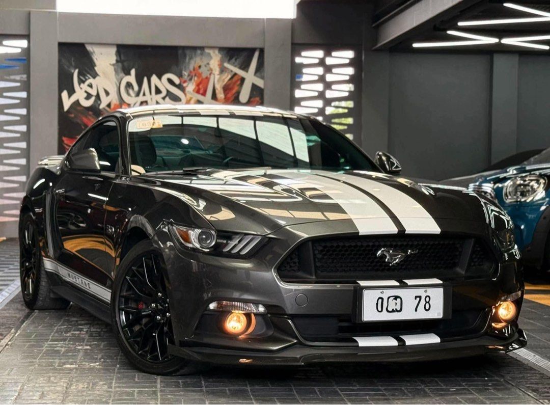 Ford Mustang GT 5.0 Auto (Category: Used Cars) located in Manila. Submitted by quality_cars (Listing ID 1450978283, Image 2). Description: Super fresh & Preserved unit 2016-17 Ford Mustang GT 5.0🔥 Muscle Car 🐎👑 1 of the fresh Mustang in market GT variant 5.0 v8 gas engine Automatic transmission 20k odo with full casa records Complete booklets Complete Papers All orig 2 Original Keys Updated Registration With Pirelli Race tires Orig Brembo Fron