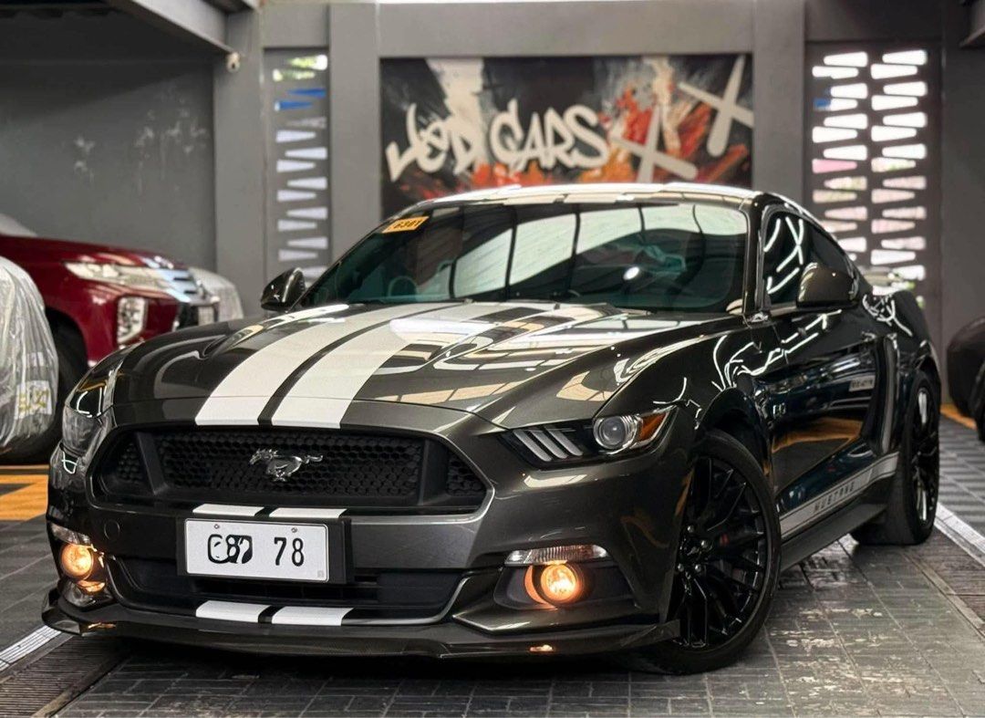 Ford Mustang GT 5.0 Auto (Category: Used Cars) located in Manila. Submitted by quality_cars (Listing ID 1450978283, Image 3). Description: Super fresh & Preserved unit 2016-17 Ford Mustang GT 5.0🔥 Muscle Car 🐎👑 1 of the fresh Mustang in market GT variant 5.0 v8 gas engine Automatic transmission 20k odo with full casa records Complete booklets Complete Papers All orig 2 Original Keys Updated Registration With Pirelli Race tires Orig Brembo Fron