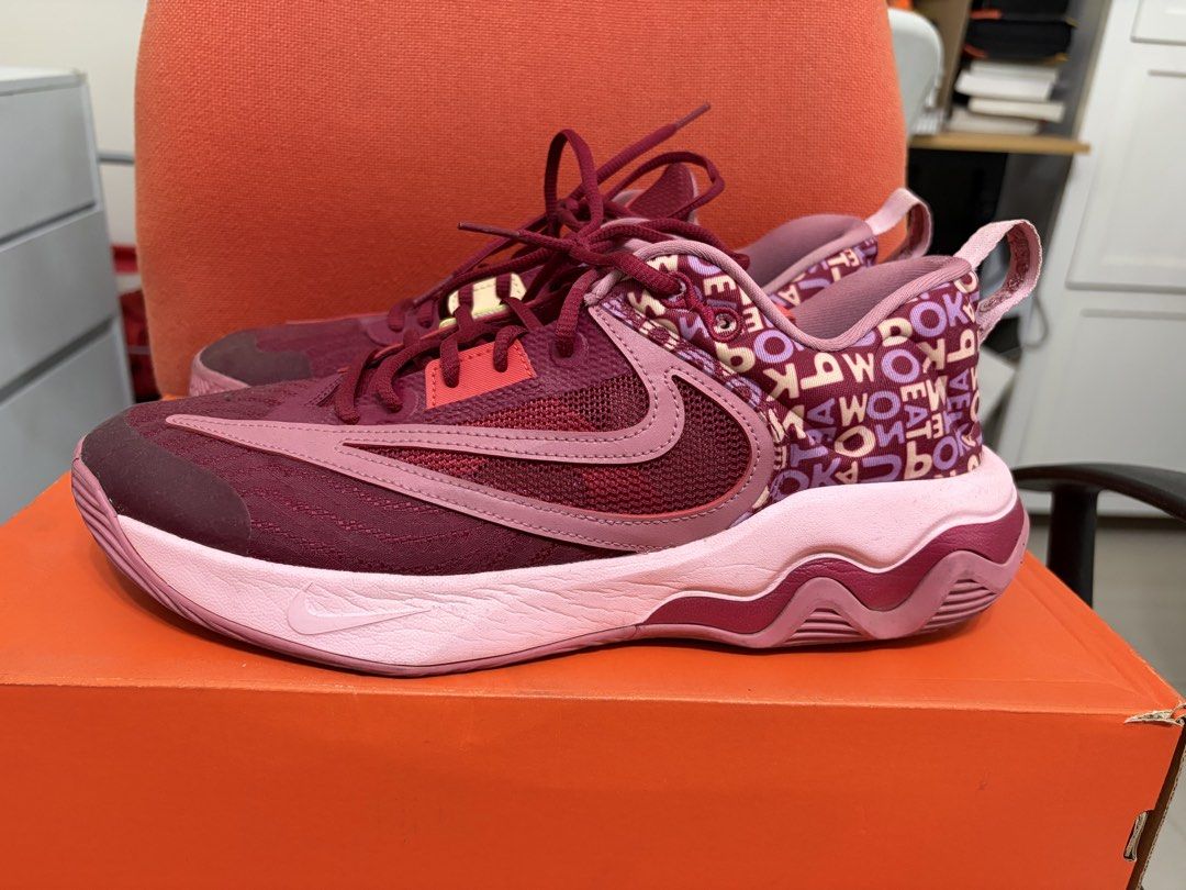 Giannis Immortality 3 - Alphabet Bros (Category: Sneakers) located in Manila. Submitted by joean21 (Listing ID 1451054105, Image 3). Description: - Eye-catching pink and burgundy colorway - Unique word pattern detail on the side - Secure lace-up closure - Perfect for basketball or everyday wear - Comes with original box.