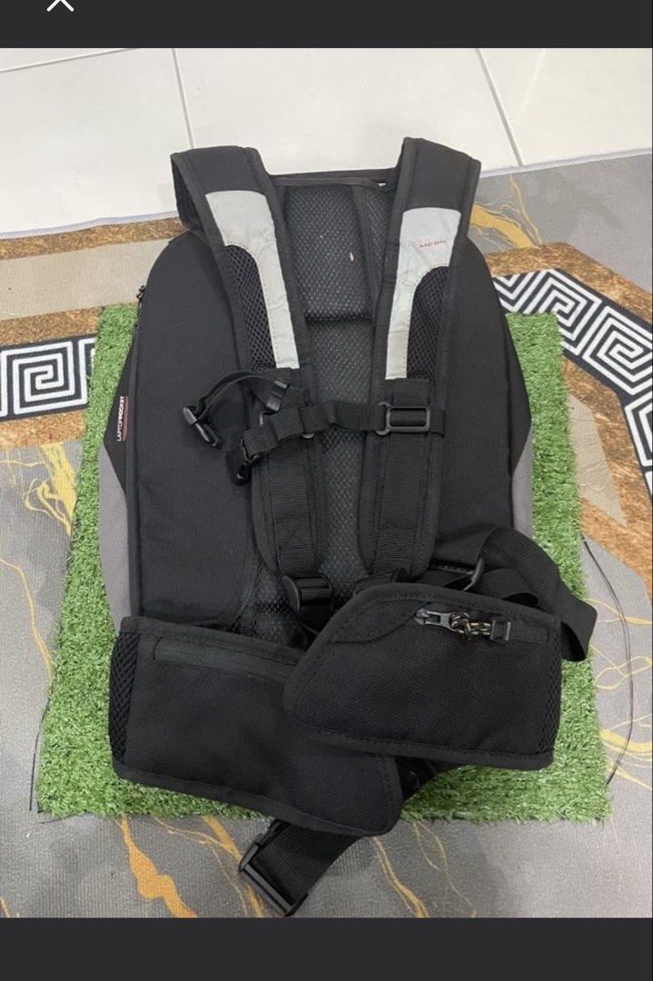 GIVI "X-PACK" Motorcycle Backpack (Category: Backpacks) located in Putrajaya. Submitted by one2.onlinestoreonline (Listing ID 1451060170, Image 3). Description: - GIVI X-PACK motorcycle backpack - Colour: Black and Grey - Hard shell front for protection - Multiple pockets for organized storage - Secure carrying straps - Ideal for motorcycle gear and travel.