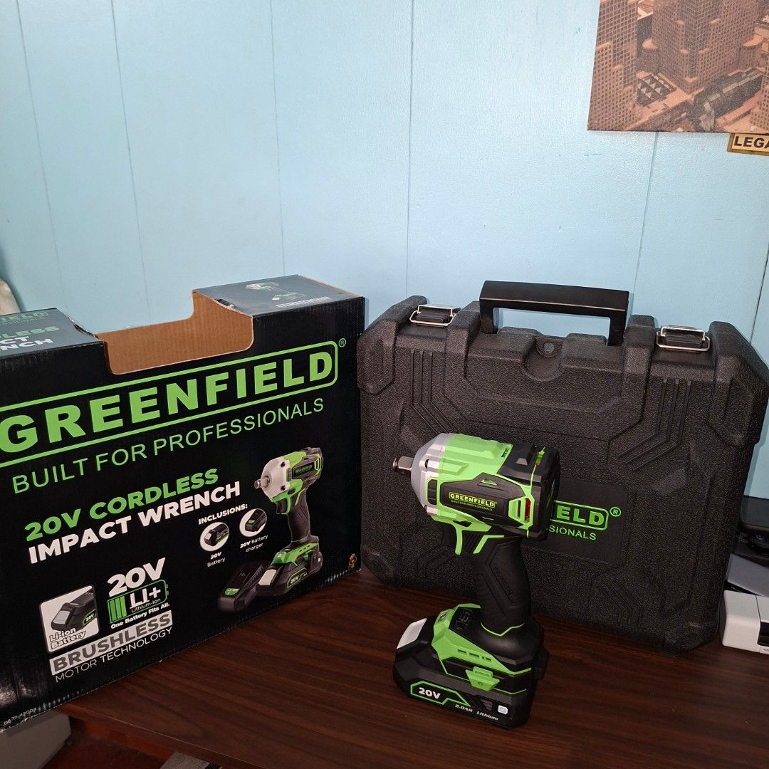 Greenfield cordless impact wrench 20v (Category: Construction Tools & Equipment) located in Pasig City. Submitted by fast-ship (Listing ID 1451000631, Image 2). Description: .