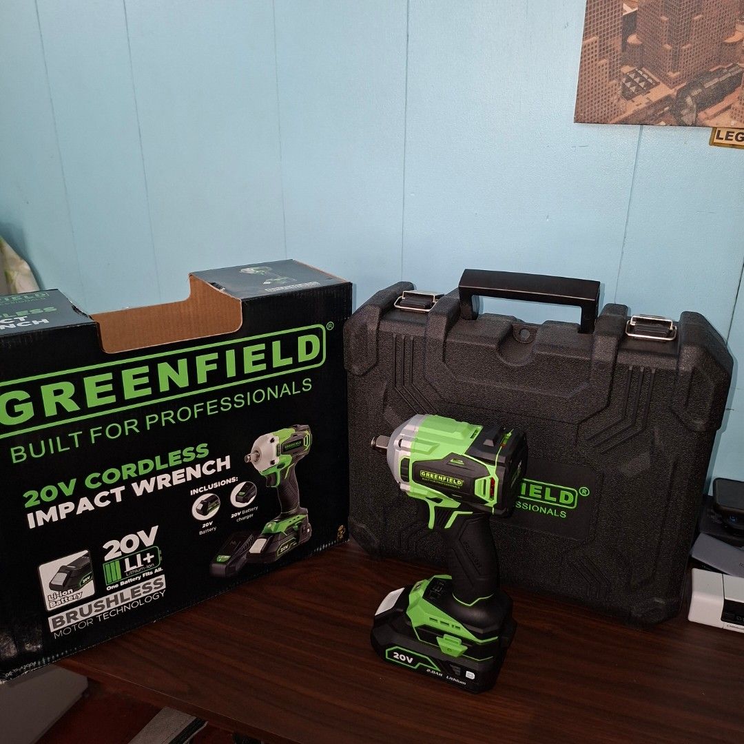 Greenfield cordless impact wrench 20v (Category: Construction Tools & Equipment) located in Pasig City. Submitted by fast-ship (Listing ID 1451000631, Image 3). Description: .