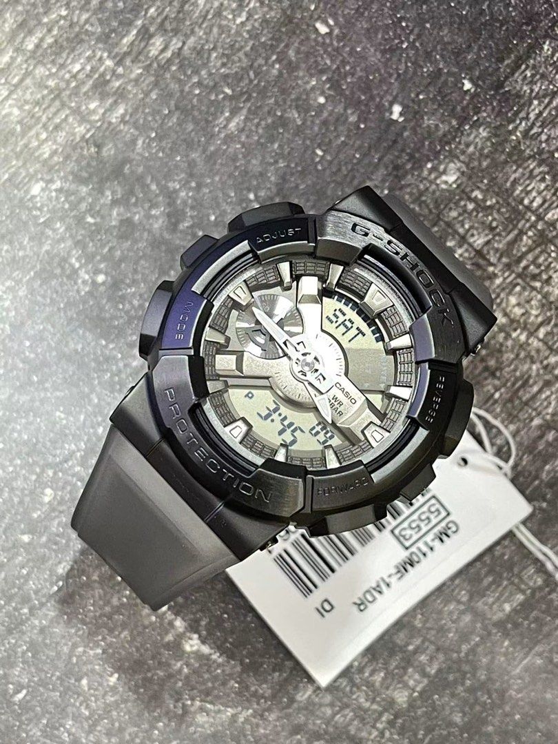 Gshock Midnight Fog GM110MF-1A (Category: Women's Watches) located in Manila. Submitted by seikowatchfactory (Listing ID 1451037702, Image 2). Description: BNIB 10/10 Model: GM110MF-1A Price: 8995 pesos Specifications: Case Size: 51.9 x 48.8 x 16.9mm Weight: 93g Case and bezel material: Resin/Stainless Steel Resin Band Shock Resistant Magnetic Resistant 200-meter Water Resistance Approx. Battery life: 3 years on SR927W x 2 Mineral glass Black ion