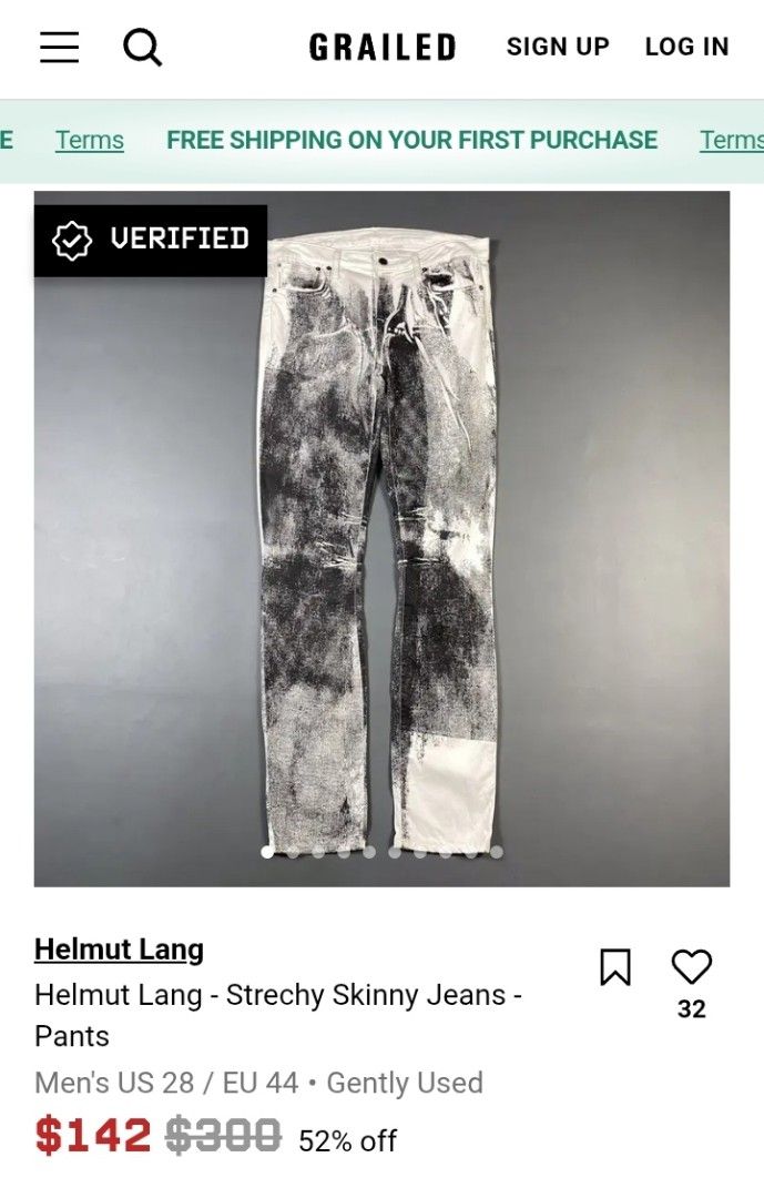 Helmut Lang Strechy Skinny Jeans (Category: Jeans) located in Milaor. Submitted by lootinout (Listing ID 1450959333, Image 2). Description: Helmut Lang Strechy Skinny Jeans ✅Size: 26 To 30 ✅Length: 41 ✅Hem: 5.5 ✅Color Rate: 9.5/10 ✅No Issue ✅Need Wash ✅Location: Bicol Naga City, Camarines Sur ✅Courier: J&T Express/Flash Express ✅MOP: Gcash only.