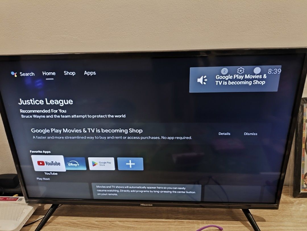 Hisense 32" LED Tech TV Model 32E5600 w/ android stick (Category: TV) located in Quezon City. Submitted by albenizkey (Listing ID 1451083269, Image 2). Description: - Hisense 32 inch LED TV - Model: 32E5600 - Supports 100-240V, 50/60Hz - Perfect for streaming Netflix and other apps - HDMI ports available - Comes with a Fire TV Stick - In excellent working condition.