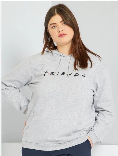 H&M Grey Friends Hoodie (Category: Coats, Jackets and Outerwear) located in Pasig City. Submitted by cesstoh (Listing ID 1450968013, Image 2). Description: Pre-loved XS on tag Fit up to small frame Bust: up to 40inch Length 23inch - Grey hoodie with iconic Friends logo - Features colorful dots on the logo - Convenient kangaroo pocket in the front - Adjustable hood with drawstrings - A must-have for any Friends fan .