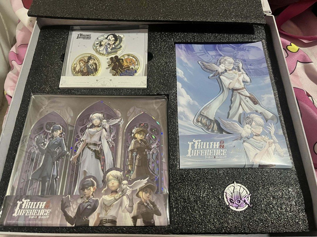 Identity V Eli Clark Truth & Inference Merchandise Box (Category: Designer & Blind Box Toys) located in General Trias. Submitted by oovonextdoor (Listing ID 1451086428, Image 2). Description: Inclusions are in photos. ₱1,500 the tin case is massive 3 STOCKS! NO CODE / FIGURINE INCLUDED. Shipping will be through lalamove LOC: Imus, Cavite.