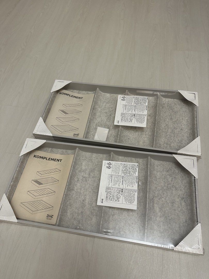 IKEA KOMPLEMENT Grey Felt Drawer Organizer Tray515269883531120645