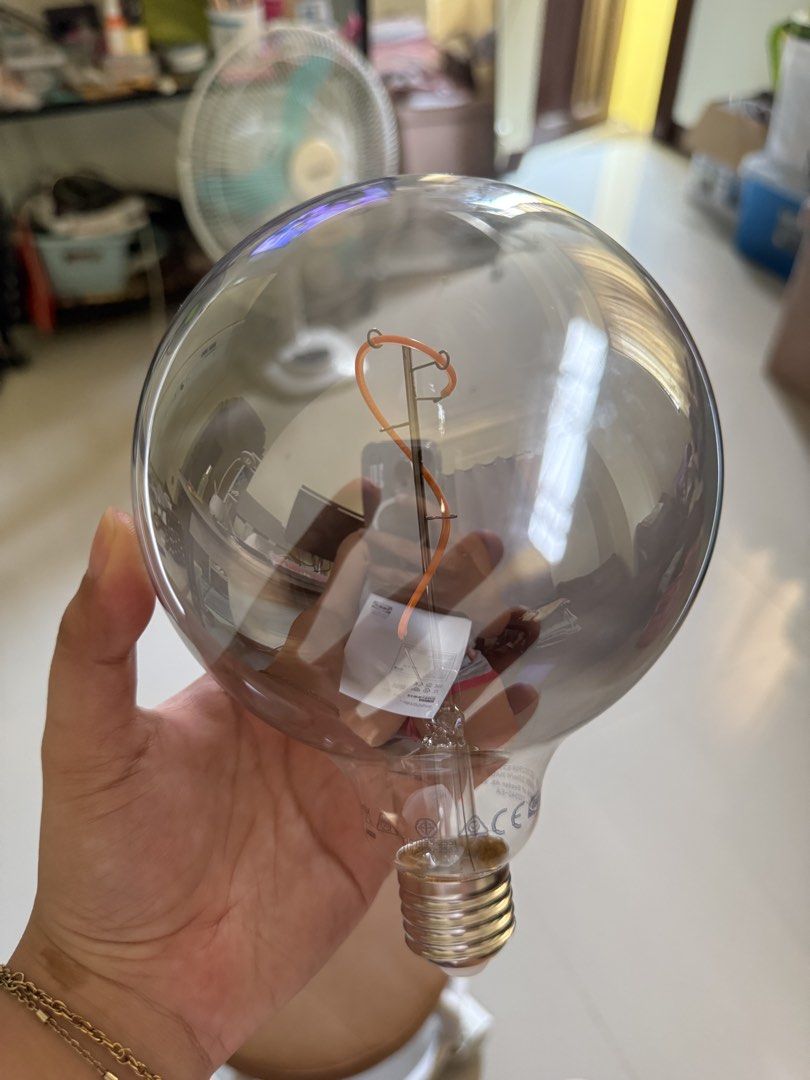 IKEA MOLNART LED Globe Light Bulb 15W E27 (Category: Lighting) located in Caloocan City. Submitted by prelovedbyari67962 (Listing ID 1450975116, Image 2). Description: Rfs: namali ng size bulb - MOLNART LED Globe Light Bulb - 15W Power - 140 Lumens Brightness - E27 Base - Long Lifespan: Approx. 15,000 hours - Color Temperature: 1800K (Warm Glow) - Creates a cozy and inviting ambiance.