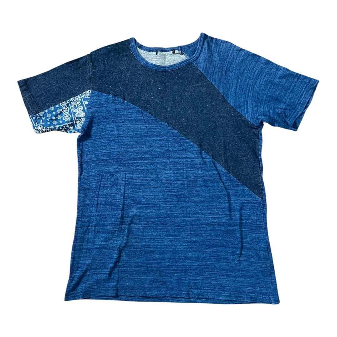 Indigo blue patchwork (Category: Tshirts & Polo Shirts) located in Kuala Lumpur. Submitted by mann_nicc (Listing ID 1451002172, Image 1). Description: Indigo blue patchwork Made in japan Condition like new.