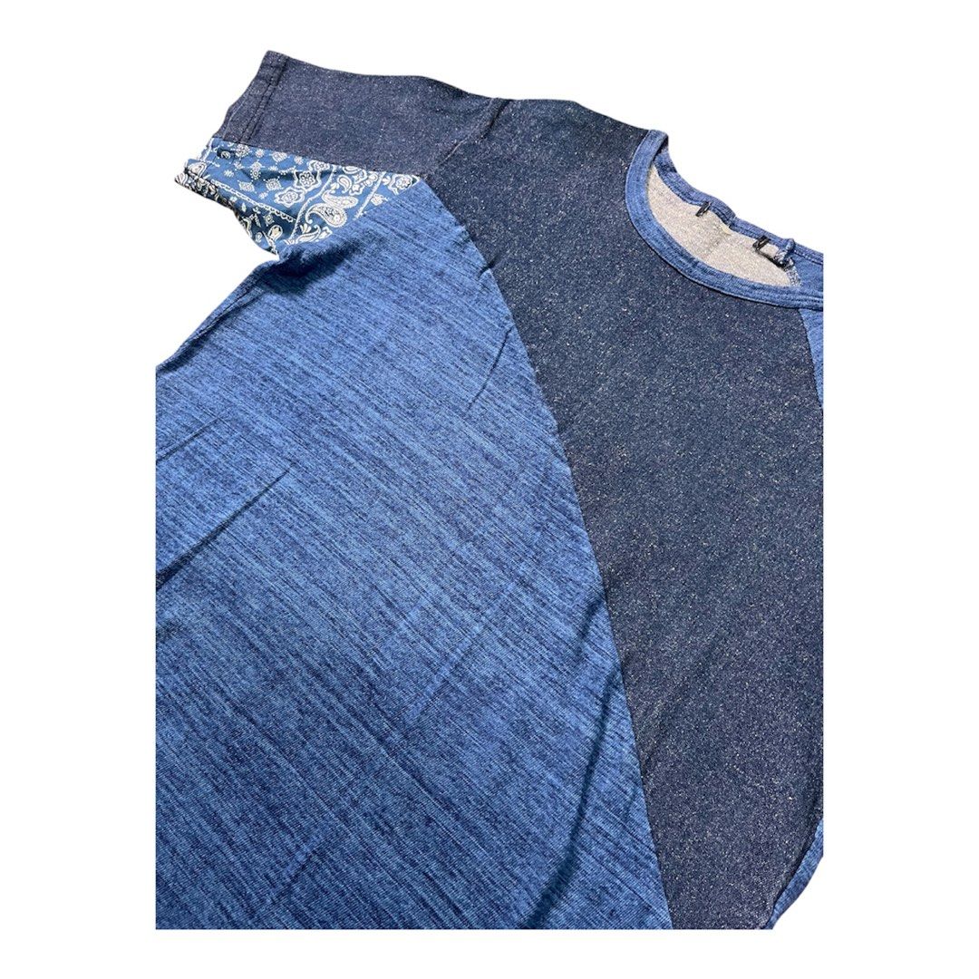 Indigo blue patchwork (Category: Tshirts & Polo Shirts) located in Kuala Lumpur. Submitted by mann_nicc (Listing ID 1451002172, Image 3). Description: Indigo blue patchwork Made in japan Condition like new.