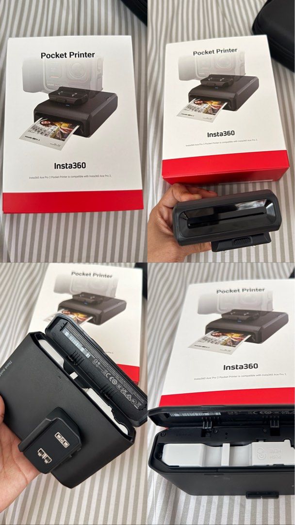 Insta360 Pocket Printer for Insta360 Ace Pro 2 (Category: Cameras) located in Manila. Submitted by kitty88888888 (Listing ID 1451012110, Image 1). Description: For Sale! Insta 360 Ace pro 2 pocket printer May 8pcs pa photo paper. - Insta360 Pocket Printer - Compatible with Insta360 Ace Pro 2 and Insta360 Ace Pro - Includes printer unit, battery, and charging adapter - Original box included - Ideal for on-the-go photo printing.