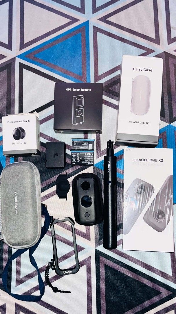 insta 360 x2 (Category: Video Cameras) located in Manila. Submitted by mikmik22_ (Listing ID 1451106975, Image 3). Description: FS INSTA 360 X2 inclusions: 2 original batteries, tripod type invisible stick, GPS, hard case, premium lens guard, ulanzi metal safety cage. (no sd card) ISSUE‼️ : ghost touch sa lens (new lens cost 3k ) PASS SA SWAP. NEED CASH..
