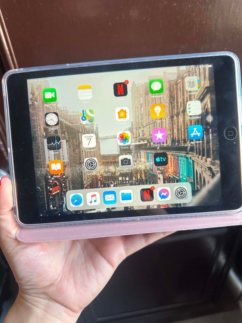 iPad Mini 2 64GB WiFi + FREE Pink Flip Case (Category: iPad) located in Manila. Submitted by venzpillows (Listing ID 1451043973, Image 2). Description: For Sale: iPad Mini 2 64GB WiFi + FREE Pink Flip Case 📱 Condition: Makinis pa! Specs: 64GB | iOS 12.5.8 final update | No iCloud/Apple ID lock - reset all you want Include: Unit + pink flip case na naka-kabit sa pic Good for: YouTube browser, Netflix, Zoom, ebooks, notes, kids tablet, movies All 