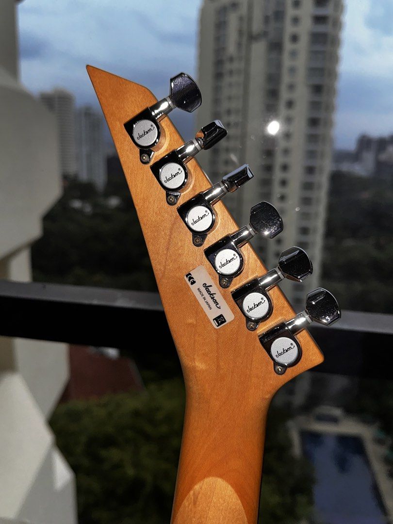 Jackson King V MIJ (Category: Musical Instruments) located in Singapore. Submitted by digsno (Listing ID 1451037708, Image 3). Description: King V Jackson KVX10 (Up to nego but no lowball) Everything in good condition aside from the small dents in the body, and paint chips on the bottom edges and the chip in the headstock. Comes with soft case as well, has a small hole in the top of the case which needs to be sewn. Neck feels brand new, fret life