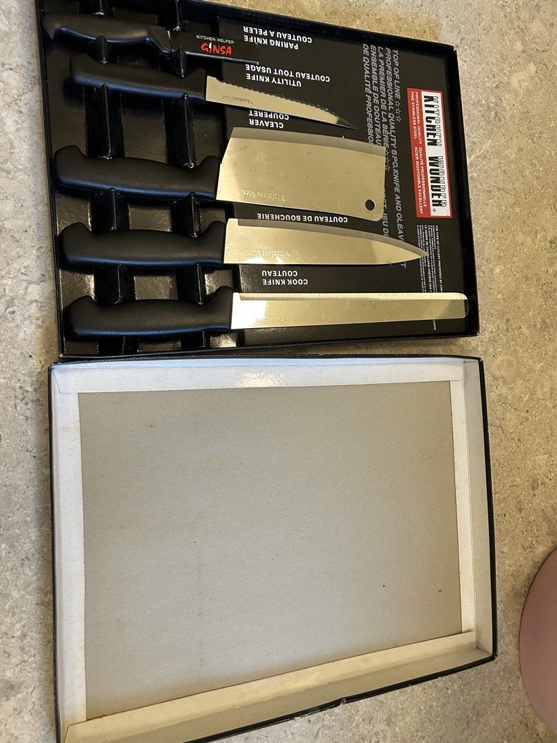 Kitchen Wonder Professional Quality 5pc Knife and Cleaver Set515596367546306561