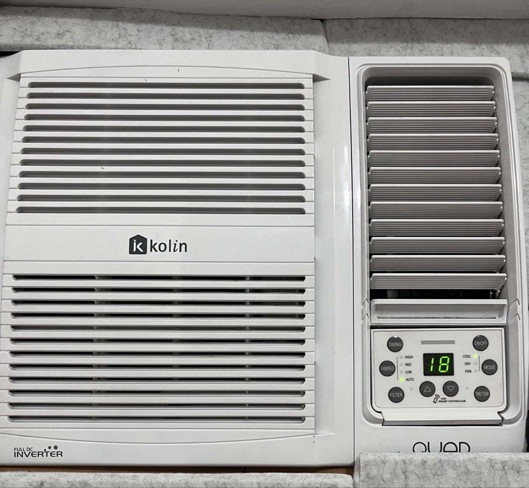 Full DC Inverter Aircon .75 HP Window type (Category: Air Conditioning and Heating) located in Quezon City. Submitted by youngwind.5ec3f3 (Listing ID 1451129469, Image 1). Description: KOLIN 0.75 HP Full DC Inverter Window-Type Air Conditioner (KAG75WCINV) Price: ₱14,898 (Negotiable for sure buyers) Selling my KOLIN 0.75 HP Full DC Inverter Window-Type Air Conditioner in excellent working condition. Model: KAG75WCINV Horsepower: 0.75 HP Date Purc