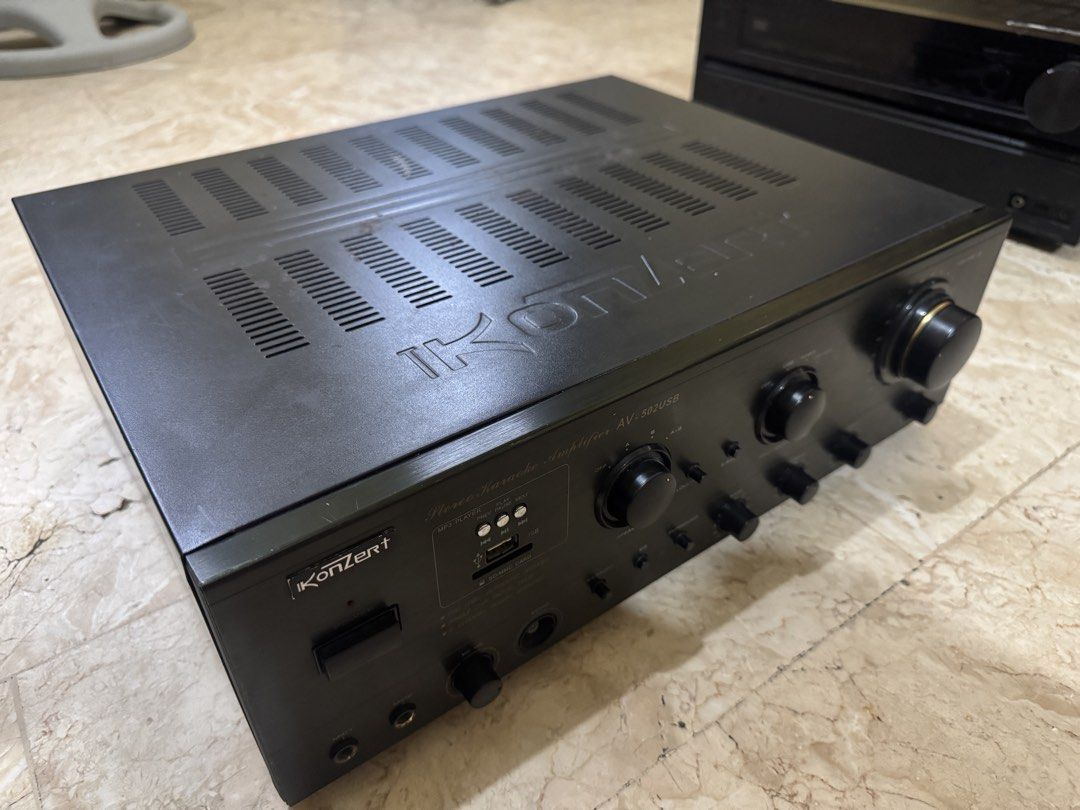Konzert AV-502 Amplifier (Category: Other Audio Equipment) located in Valenzuela. Submitted by eshvy (Listing ID 1451041367, Image 3). Description: Good condition, working, all controls are working. Note: Minor issue fuse holder.