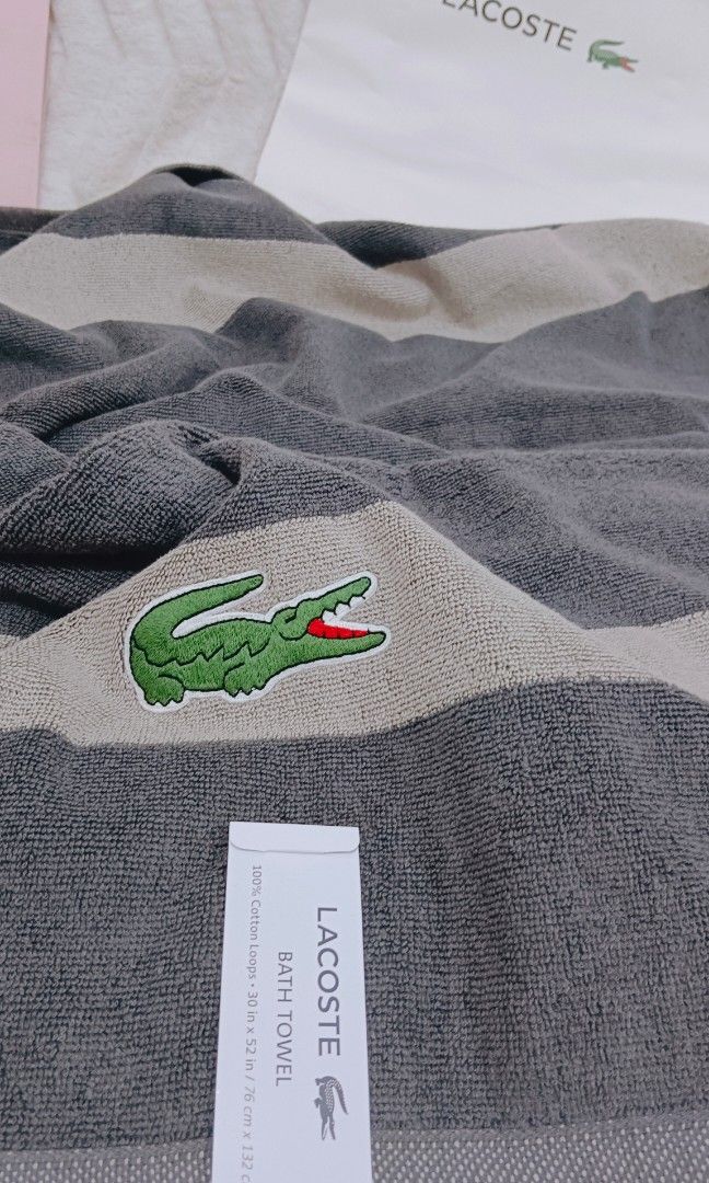 LACOSTE BATH TOWEL (Category: Bath) located in Manila. Submitted by masterlei (Listing ID 1451036642, Image 2). Description: ON HAND READY TO SHIP K ate Spade 1,399 PESOS L ACOSTE 1499 PESOS ALL BRANDNEW WITH TAG ***GUARANTEED AUTHENTIC FROM US ***With paper bag mop: bpi,gcash Sf via jnt lalamove grab c/o buyer Pick up loc Moriones tondo manila.