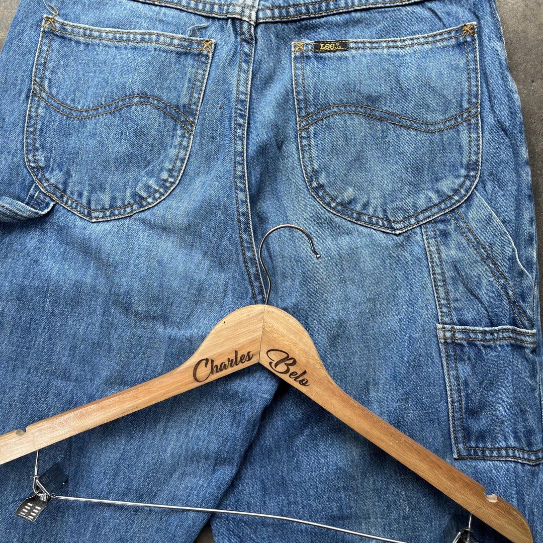 Lee Carpenter Jeans - Blue Denim (Category: Jeans) located in Davao. Submitted by charlesole52665 (Listing ID 1450984849, Image 3). Description: - Classic blue denim carpenter jeans from Lee. - Straight leg fit. - Features multiple pockets and a hammer loop. - Waistline: 31 on tag(30-31 on tape) - Length: 42.5inch - Leg Opening: 9 - Durable and stylish design. - Perfect for work or casual wear. - A wardrobe staple..
