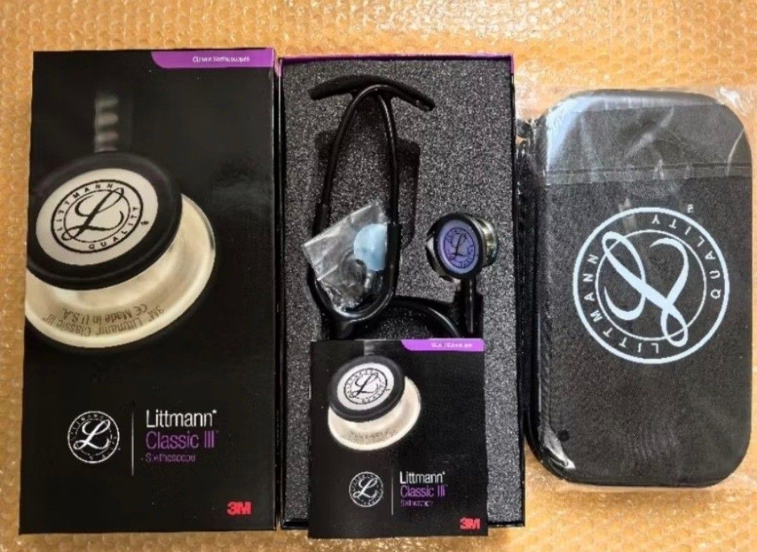 Littmann Classic III stethoscope with free case (Category: Health Monitors & Weighing Scales) located in Manila. Submitted by phoebecali (Listing ID 1450973453, Image 3). Description: Brand : Littmann Item : Stethoscope with free case Color : Black Condition : New Taguig area 0917-240-46-48 MOP: GCASH / BDO / METROBANK / BPI.
