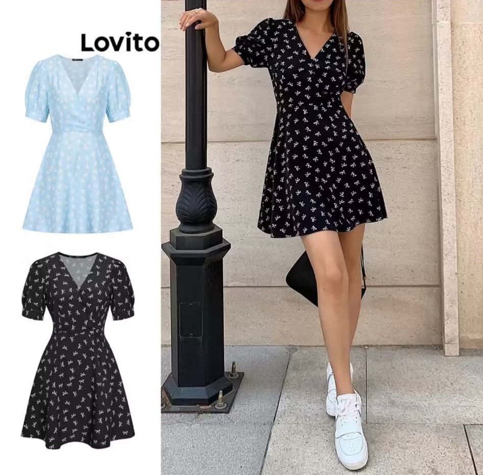 Lovito Puff Sleeve Dress (Category: Dresses) located in Pasig City. Submitted by danielleaa (Listing ID 1451081441, Image 1). Description: Super nice in actual! Personal fave, but need to declutter. No shipping. Pickup/lalamove delivery only. 📍Greenwoods, Cainta.