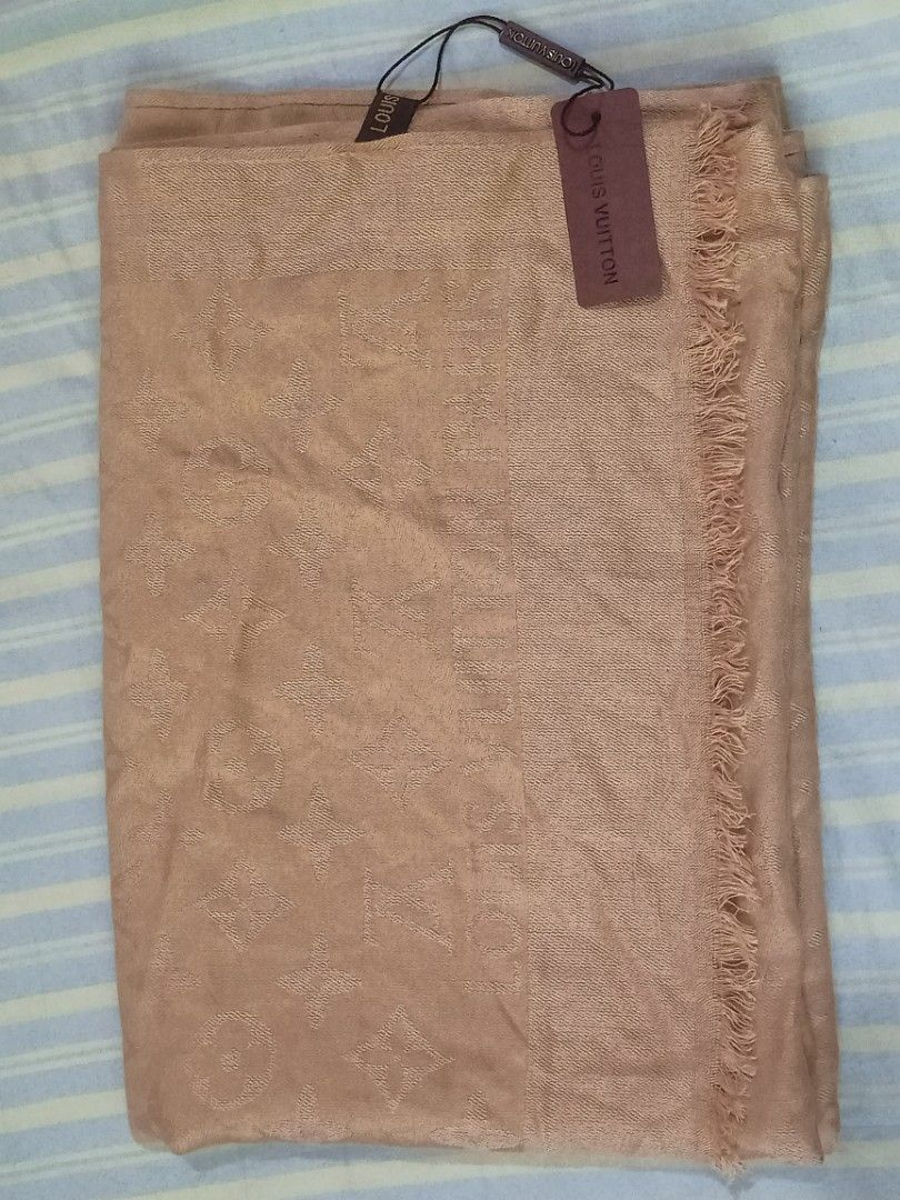 LV classic monogram pattern soft scarf shawl, fringe edge, lux touch (Category: Scarves) located in Burgos, Ilocos Sur. Submitted by n33dspac3 (Listing ID 1451014110, Image 3). Description: free sf. displayed price only :) DIMES approximately length : 71.65 inches / 182cm width : 27.17 in / 69cm.