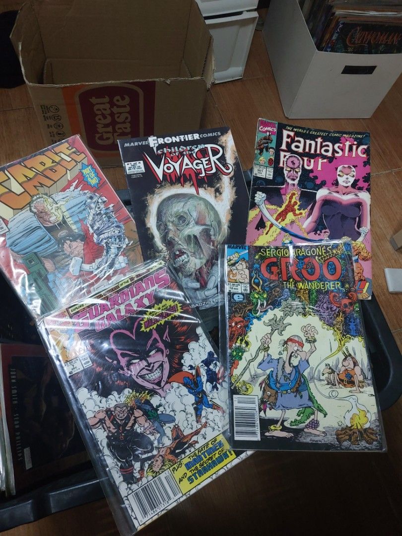 Marvel Comics | Fantastic Four (₱30) (Category: Comics & Manga) located in Pasig City. Submitted by iyaa123 (Listing ID 1451070069, Image 1). Description: SOLD - Cable - Children of the Voyager - Daredevil (ALL) - Groo - Guardians of the Galaxy PRICE FOR EACH COMIC VARIES CAN BE SOLD AS A SET FOR ₱500 Note: Most have old tanned pages and old comic smell Payment Method: GCash, Maribank, or Bank (BPI) Delivery Options: Grab Lalamove J&T * Delivery 