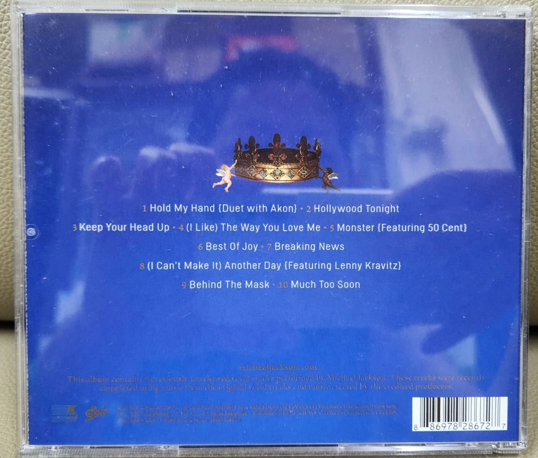 [MJ珍藏] Michael Jackson - Michael 專輯 CD （分類：音樂與媒體 - CD 及 DVD）位於 Hong Kong。 由 phoenixmiu 提交（商品編號 1451090187，圖片 2）。簡介： 收錄多首經典歌曲： Hold My Hand, Hollywood Tonight, Monster 等等。 💜可將軍澳地鐵站 面交 或 順豐到付💜。