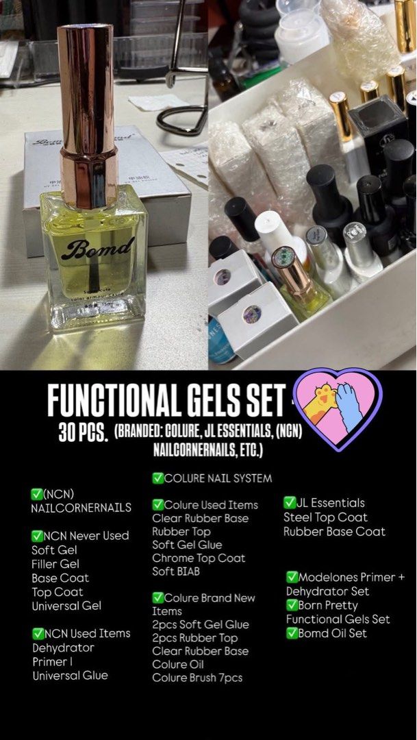 NAIL EXTENSION SUPPLIES SET (TAKE ALL) (Category: Hands & Nails) located in Manila. Submitted by naileditbydane (Listing ID 1451006711, Image 3). Description: Quit na po ng Business, Some are brandnew some are used, nasa photos naman po lahat ng details. 35k worth of supplies and equiments na po yan. From 15k to 10500 nalang po. TAKE ALL LANG PO. sobrang ayos po ito para sa mag start palang ng nail business po. Get niyo na please! Location: Noval