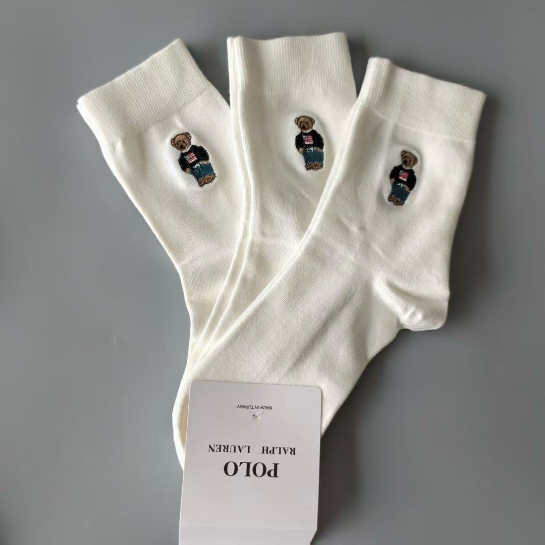 Polo Ralph Lauren Bear Socks (Black & White) (Category: Socks) located in Makati City. Submitted by ciriacoria (Listing ID 1451053026, Image 2). Description: - Authentic Polo Ralph Lauren socks - Features the iconic Polo bear design - Available in classic black and white - Proudly made in Turkey - Ideal for everyday comfort or as a stylish gift.