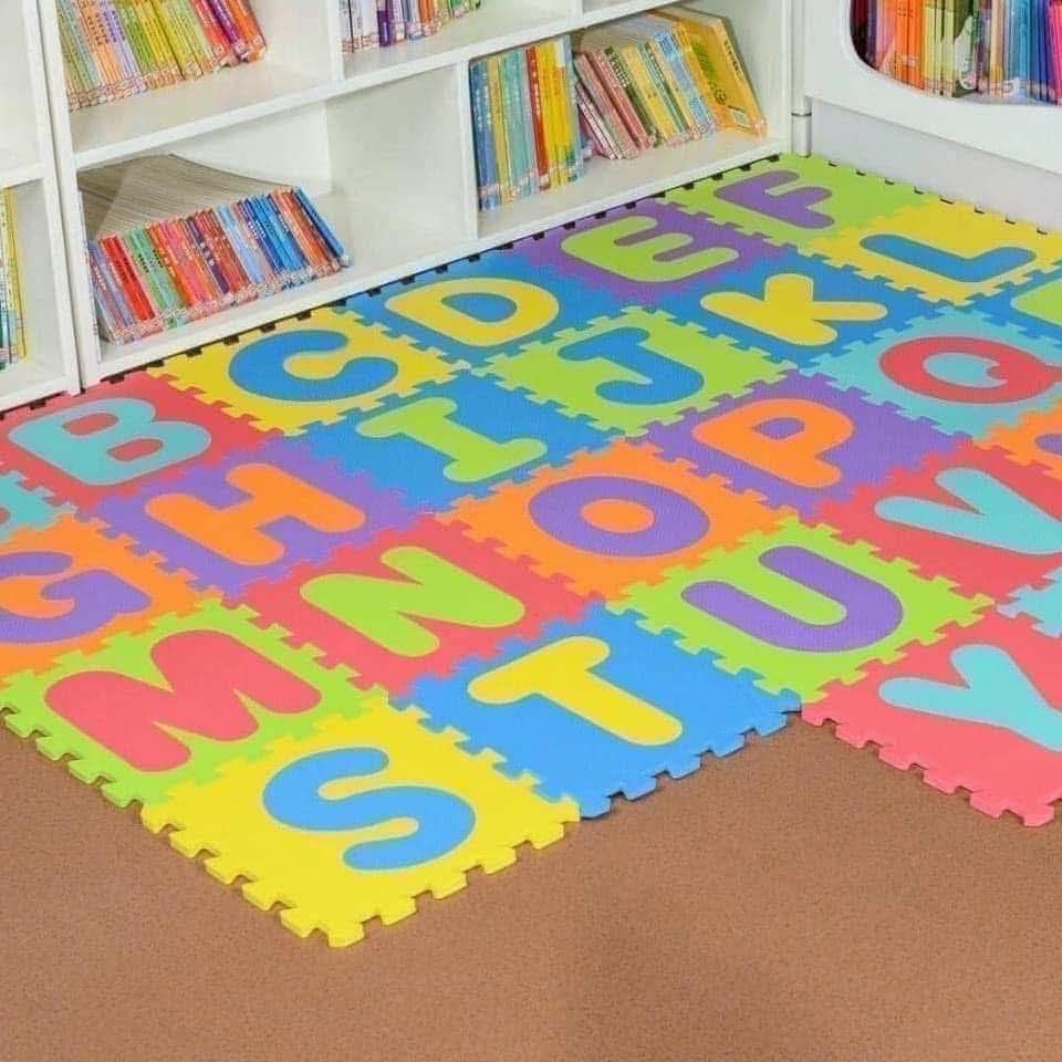 Puzzle mat 30*30cm (Category: Carpets, Mats & Flooring) located in Manila. Submitted by yzcartph (Listing ID 1451130387, Image 2). Description: 10 pcs numbers or letters 280.00 26 pcs Alphabet A-Z 480.00.