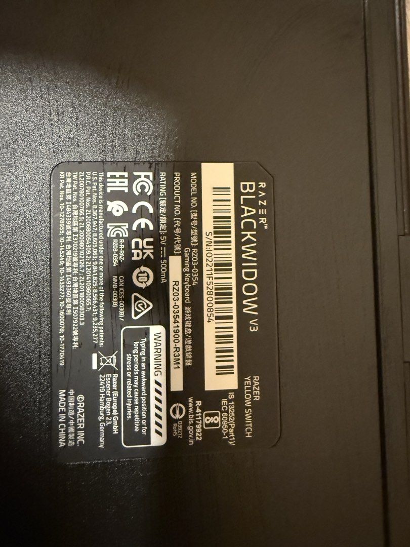 Razer BlackWidow V3 Gaming Keyboard515814745157806081