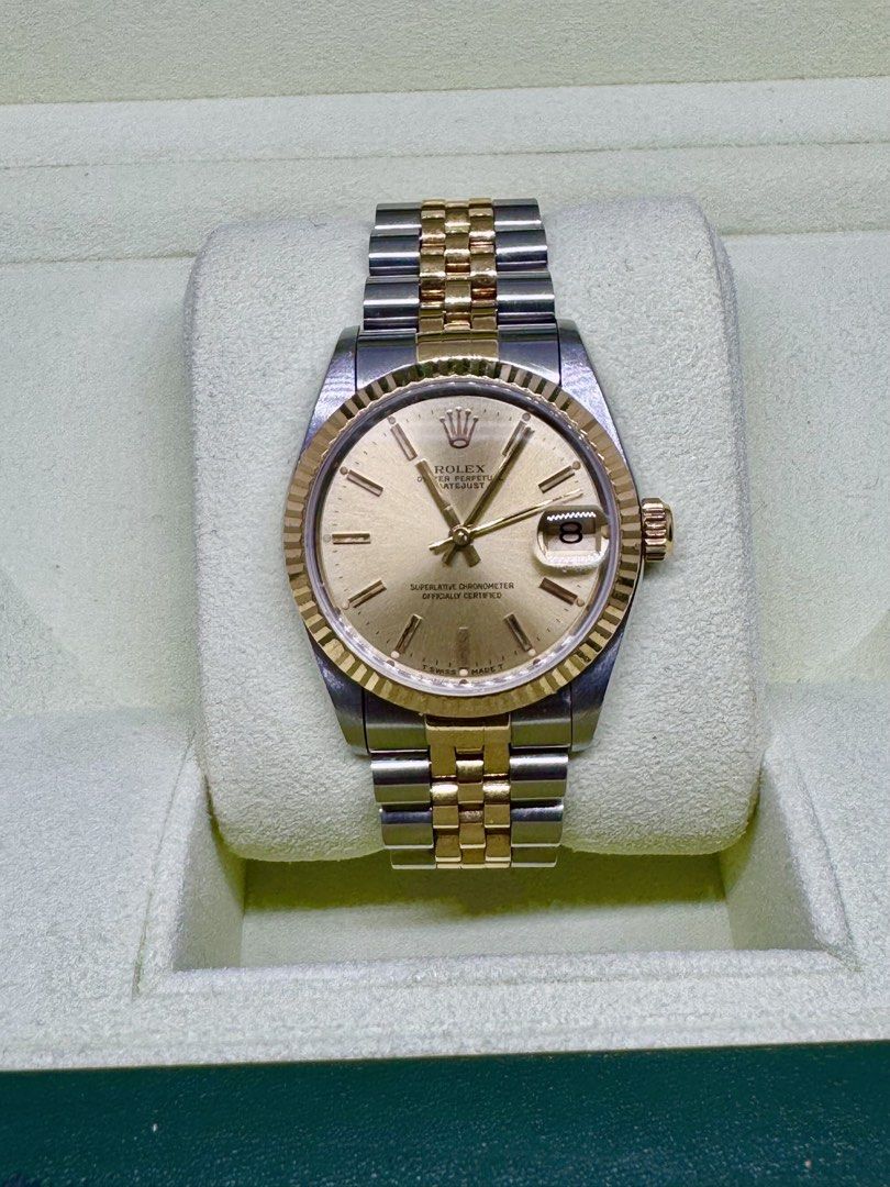 Rolex Datejust Two-Tone Fluted Bezel Automatic Watch (Category: Luxury Watches) located in Malolos. Submitted by luxeandlately (Listing ID 1451036471, Image 3). Description: Rolex 31mm 2005 No defects Comes with paper only.