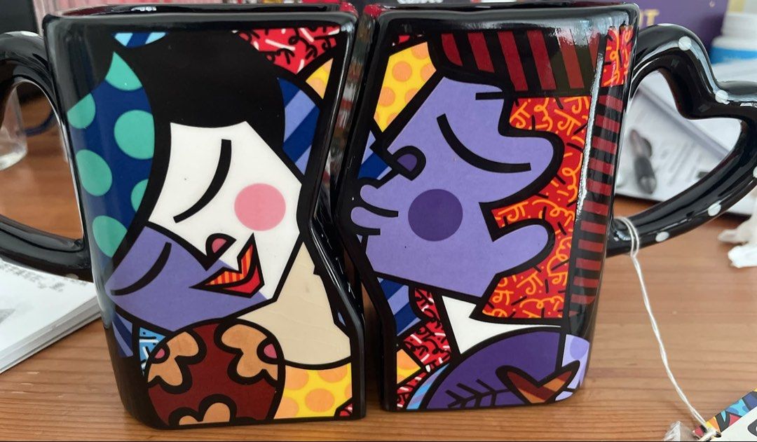 Romero Britto Giftcraft "Doublin Love" Mugs Set