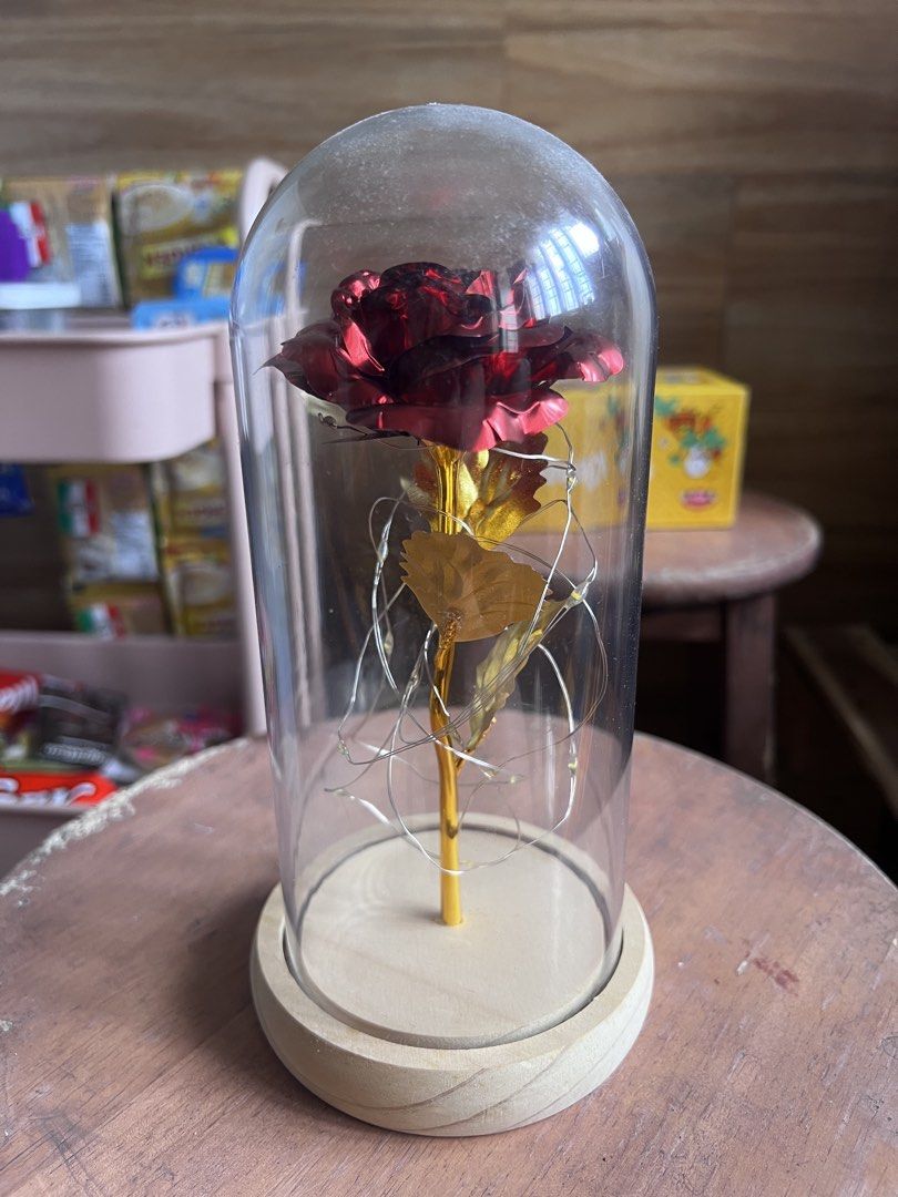 Rose Lamp & LED Night Light (SET / Bundle) (Category: Lighting) located in Quezon City. Submitted by unjca (Listing ID 1451006204, Image 2). Description: BOTH lights are working, check photos. RFS: Not being used, nakatambak lang. Dust buildup. (1) Rose lamp: Red rose 1 color for the light - yellowish (2) ILY lamp: “I LOVE YOU” text 3 colors for the light - yellowish, blue, pinkish P150 - set (both lamps) P80 - individual lamp.