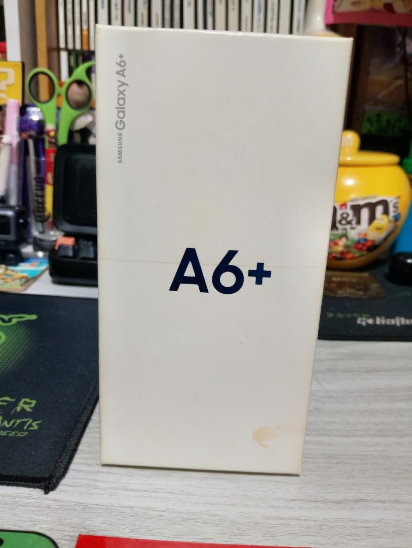 Samsung A6+ (Category: Samsung) located in Manila. Submitted by boyhet.thrift15 (Listing ID 1450997808, Image 1). Description: Samsung A6+ 32gb wit mc 16gb (CIB) slight used item (slight scratch) selling 3k.