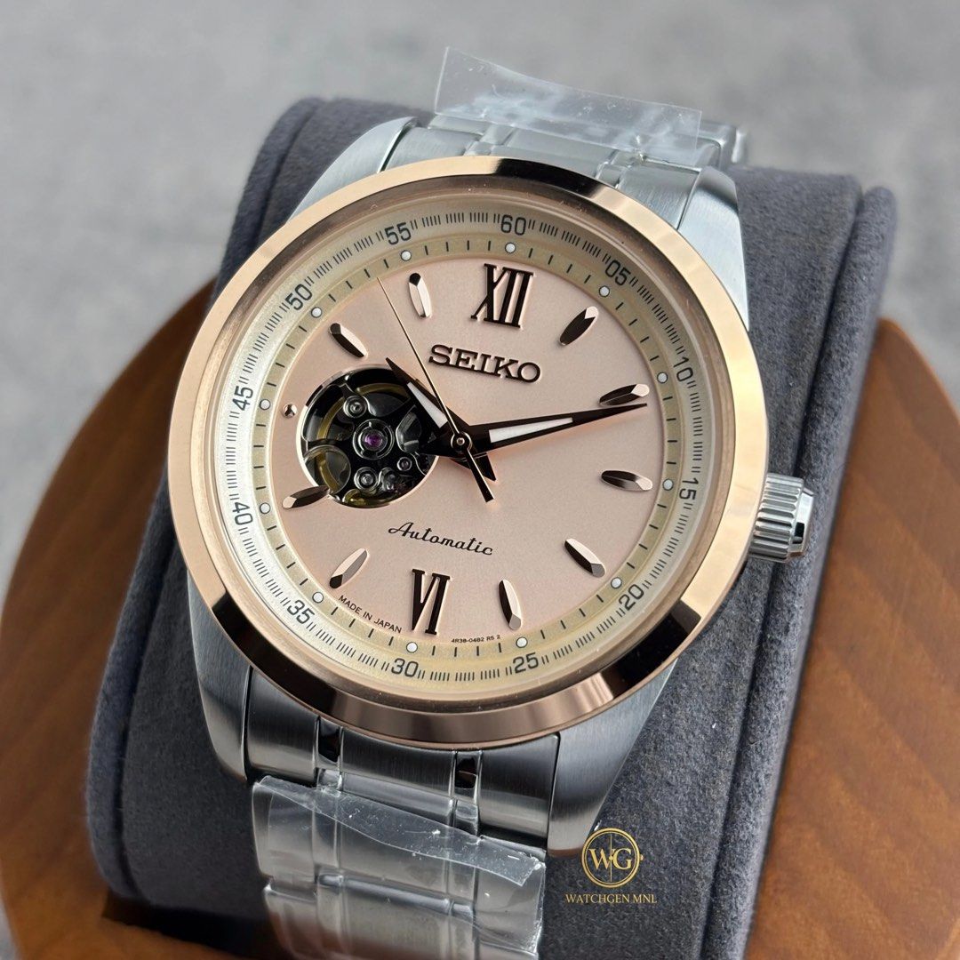 Seiko Sakura Blooming 2026 SCVE064 (Category: Men's Watches) located in Manila. Submitted by drhanlie (Listing ID 1451062438, Image 2). Description: Seiko Selection SCVE064 ⌚️ 2026 Sakura Blooming Limited Edition FOR ONLY ₱17,490 ✅ Specs: Movement: 4R38 Automatic (manual winding) Crystal: Hardlex crystal Case Size: 42.0mm Thickness: 11.6mm Water Resistance: 10 bar (100m) Power Reserve: Approx. 41 hours Case Material: Stainless steel with pink gol
