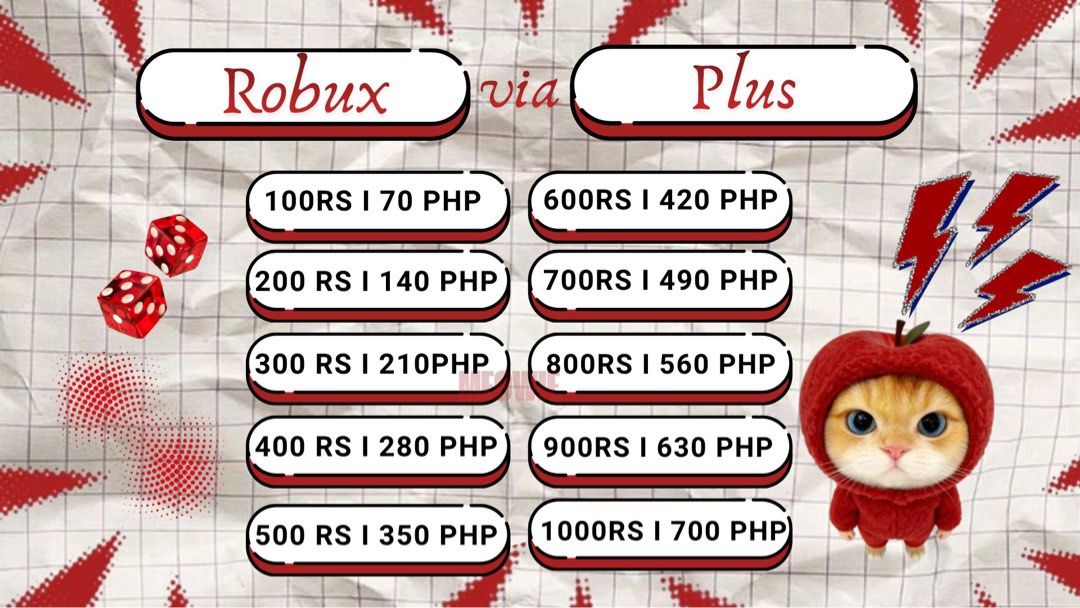 Selling In-Game Gifting and Robux (Category: In-Game Products) located in Manila. Submitted by meowieeeeeeeeeeee (Listing ID 1451070494, Image 2). Description: I CAN PROVIDE FROM ANY GAME ALWAYS OPEN!.