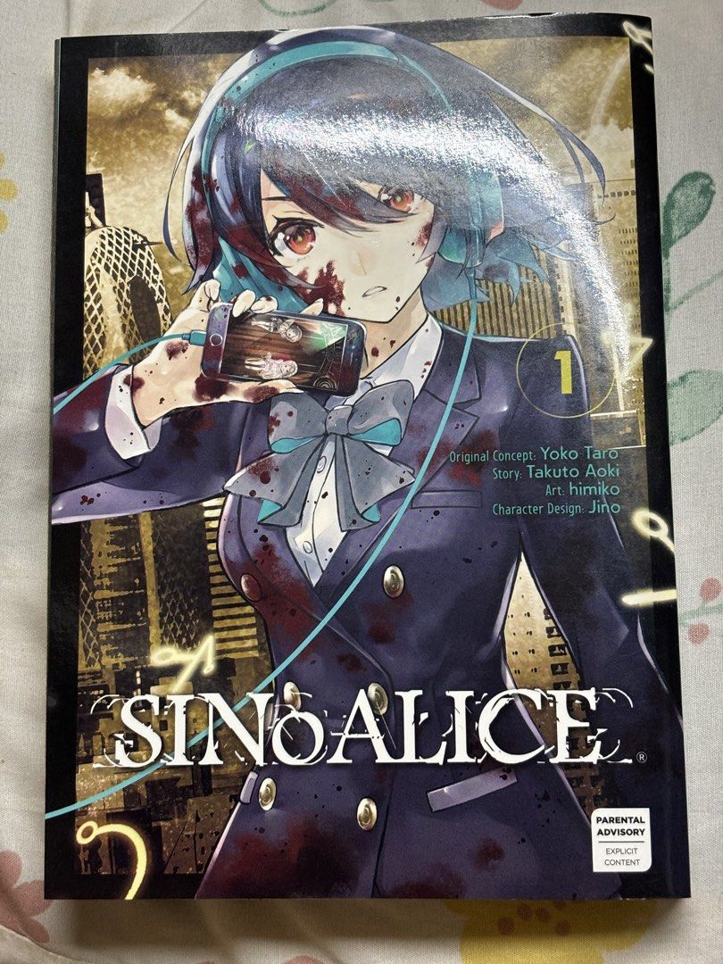 SinoAlice Manga Volume 1 (Category: Comics & Manga) located in Los Banos. Submitted by somerandomthings (Listing ID 1451031171, Image 1). Description: - SinoAlice Manga, Volume 1 - Based on the popular mobile RPG game - Original concept by Yoko Taro - Story by Takuto Aoki - Art by himiko - Character design by Jino - Condition: Some yellowing on some pages Condition would have been “like new” if it weren’t for the yellowing on the edges and some o