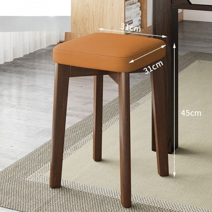 Solid Wood Stool (Category: Chairs) located in Singapore. Submitted by yoyohk_shop (Listing ID 1451082089, Image 3). Description: Solid Wood Stool Price: S$69 Material: Solid wood Specifications: Square stool, bracket structure, multi-scenario usage, multiple style options ## Core selling points 1. Crafted from solid wood, robust and durable for daily use. 2. Adopts bracket structure for steady support without wobbling. 3. Compact square design, 